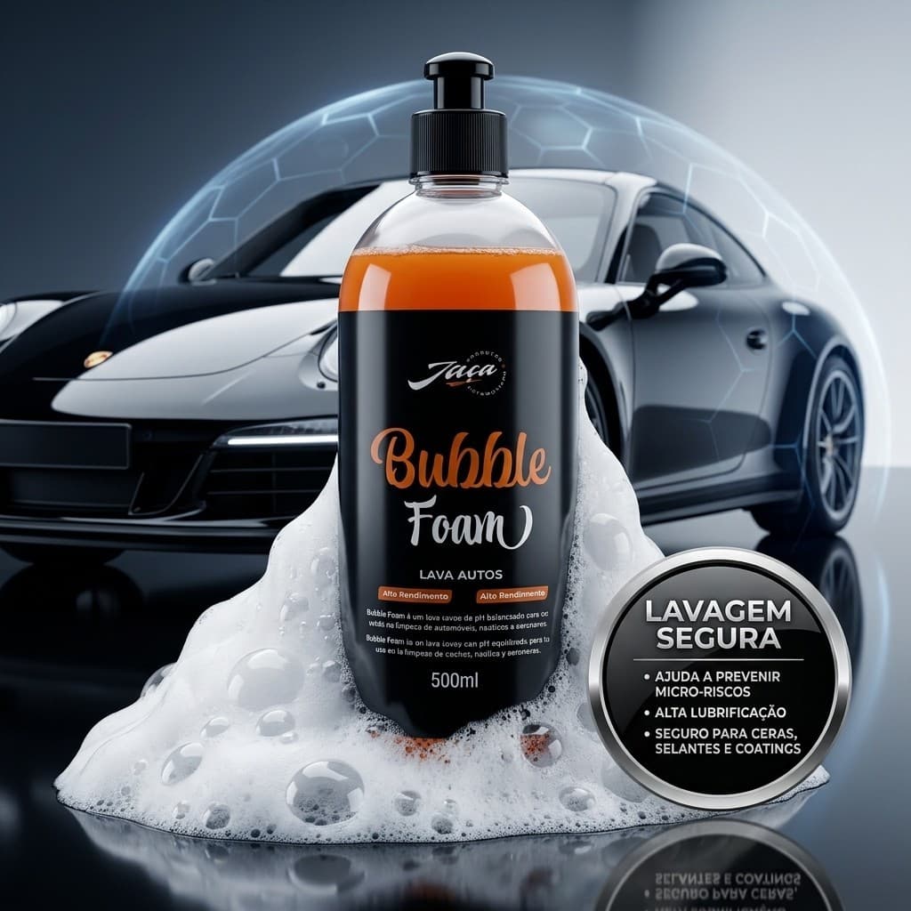 Shampoo Automotivo Alcalino Jaça Bubble Foam 500ml Espuma Densa Limpeza Pesada Snow Foam