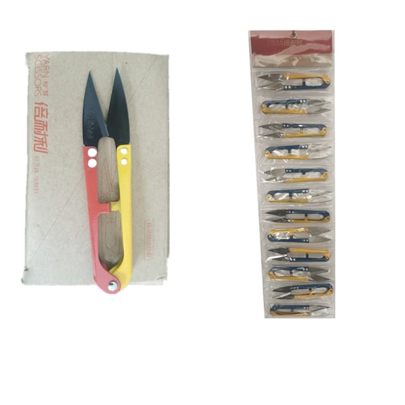 Benefício pequena tesoura de fio de mola doméstica pequena tesoura cortador de linha ponto cruz roupas têxteis lâmina de