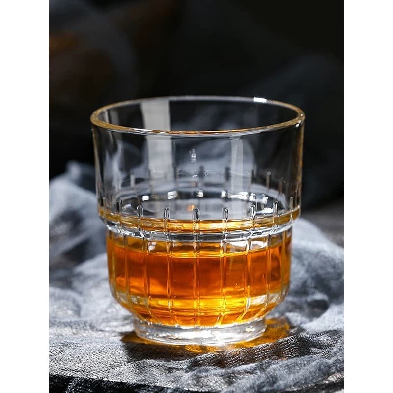 Copo de água de vidro doméstico empilhável vidro cristal engrossado resistente ao calor copo de café simples copo de águ