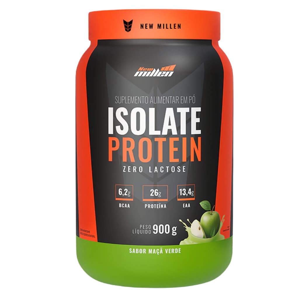 Isolate Protein Proteína Isolada 900g New Milen - Zero Lactose Açúcar