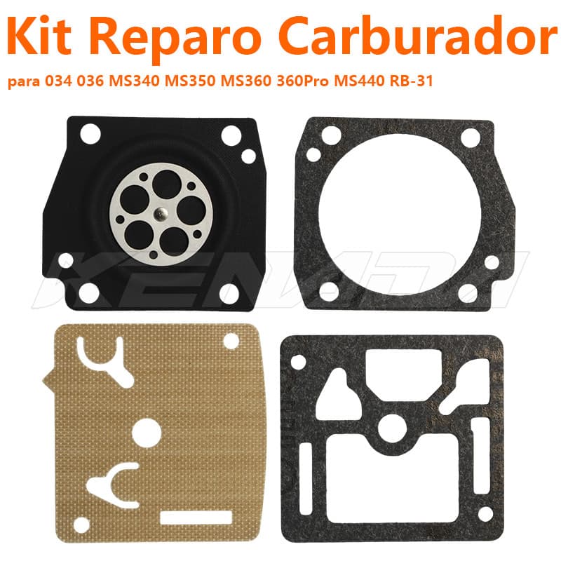 Kit Reparo Diafragma Carburador Para Motosserra RB-31 034 036 360Pro MS340 MS350 MS360 MS440