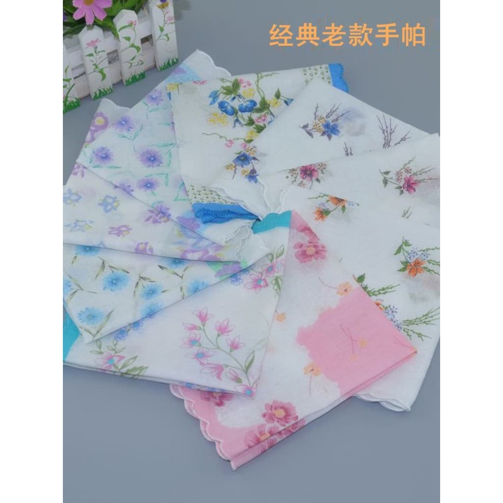 Lenço feminino pequeno lenço quadrado portátil puro algodão crianças algodão pequeno lenço jardim de infância antiquado