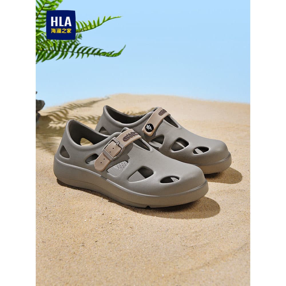 Hailan House Sapatos Masculinos Verão Novo Estilo Buraco Sapatos Masculinos Respirável Antiderrapante Casual Desgaste Ao