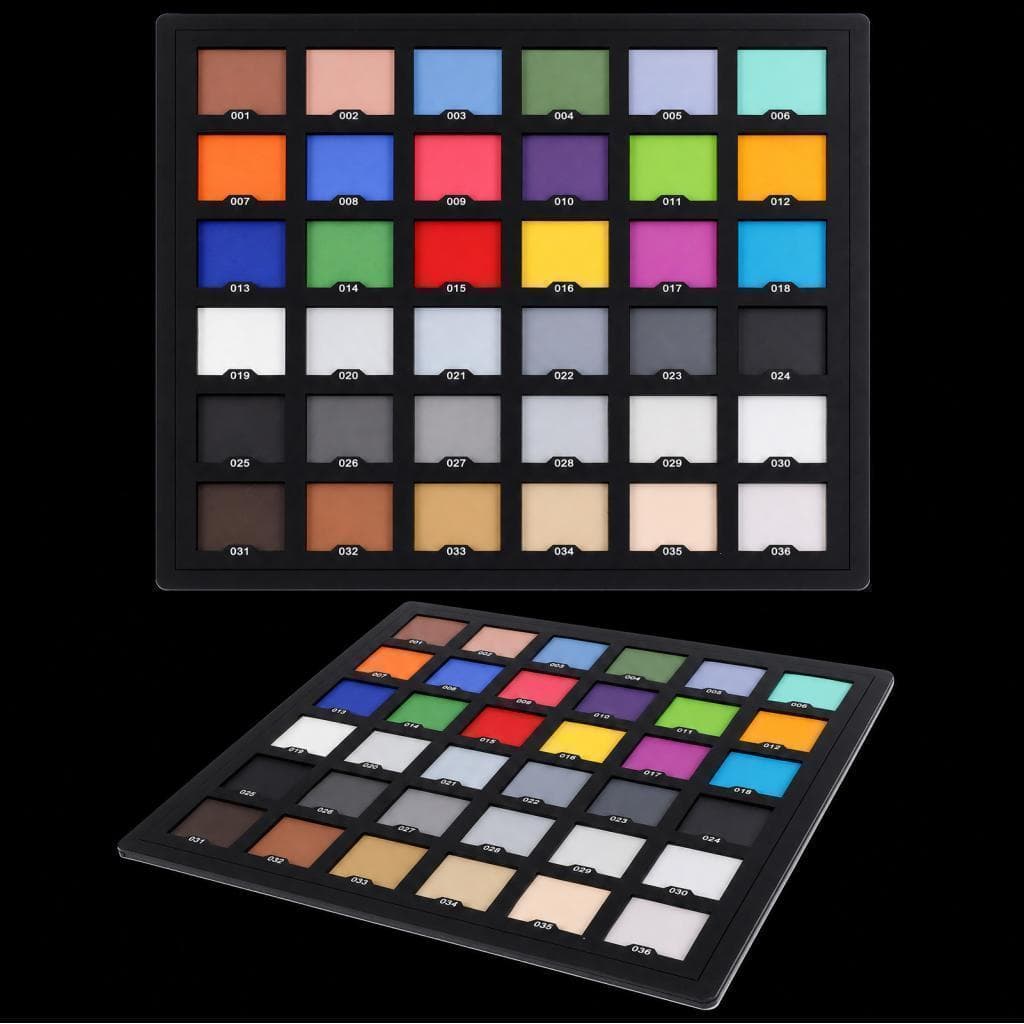 36 Patch Color Checker Cartão de correção de câmera de 8,3 x 8,3 polegadas Gráfico de calibração de acrílico para