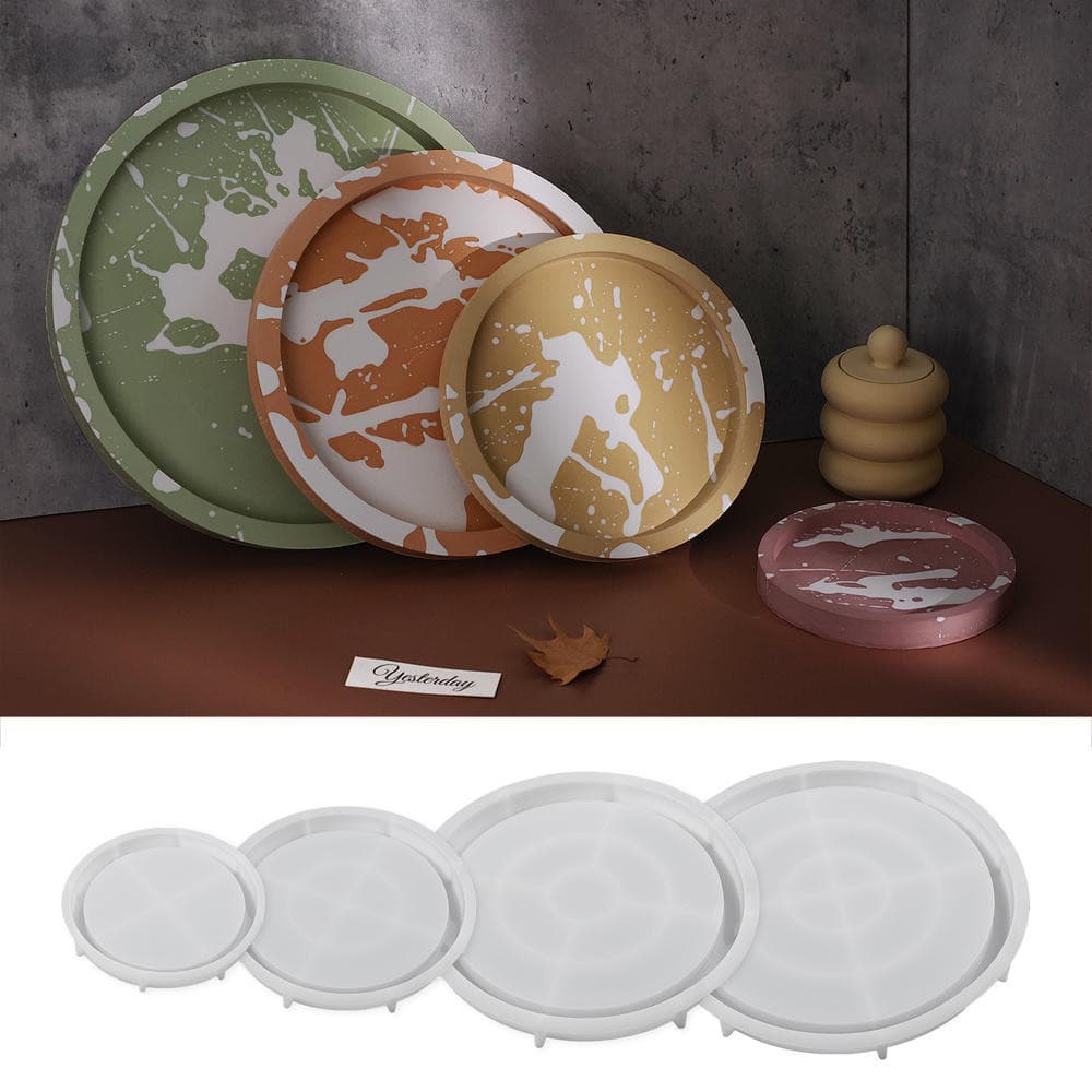 Artesanato Em Vaso De Flores De Bricolagem Base De Fazendo Gesso Resina Epóxi Moldes De Fundição De Pratos Bandeja De Ar