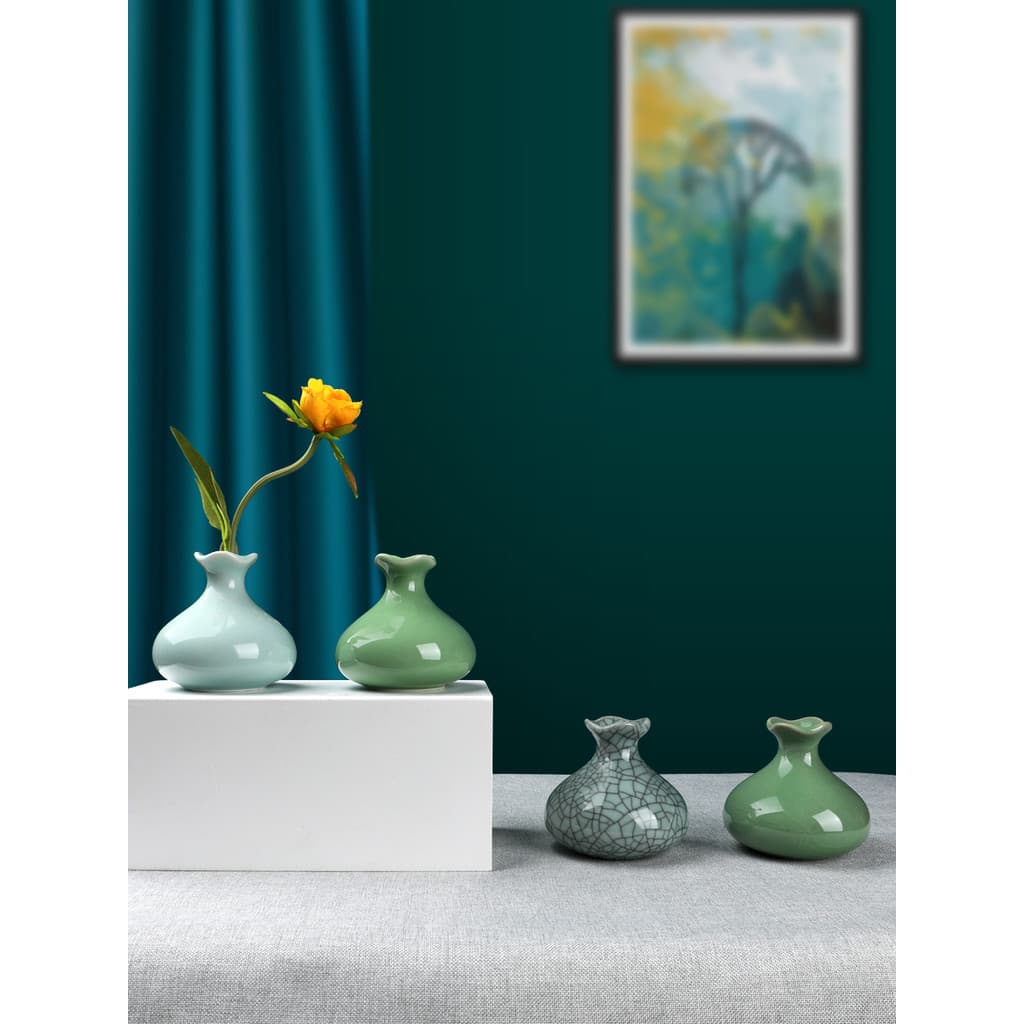 Moderno criativo Celadon vaso ornamentos casa sala de estar arranjo flor flores secas decoração utensílios hidropônicos