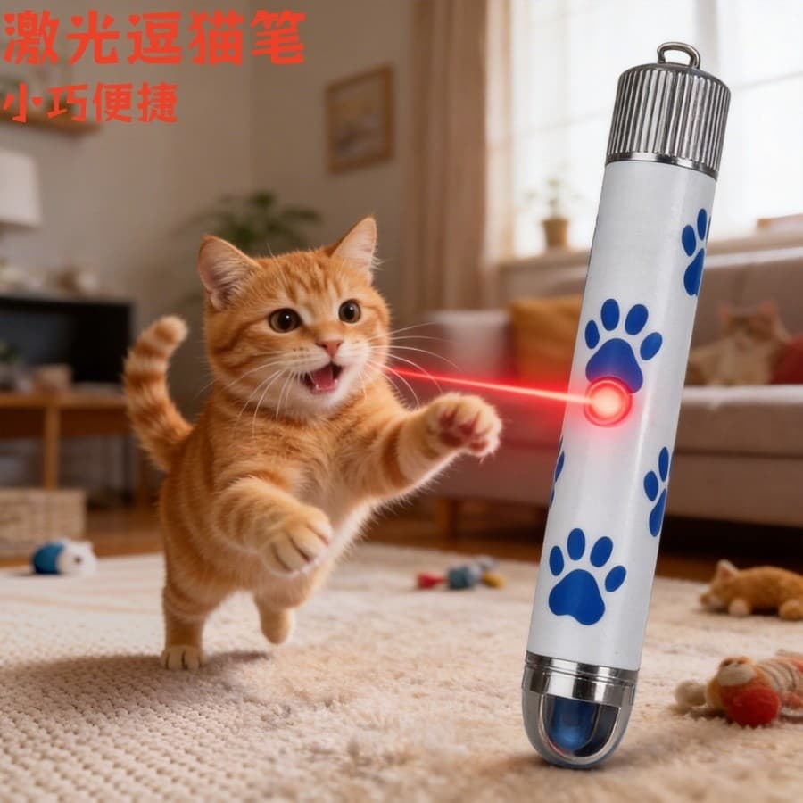 Animal de estimação provocando gato caneta laser gato laser infravermelho provocando gato vara auto-feliz brinquedo do g