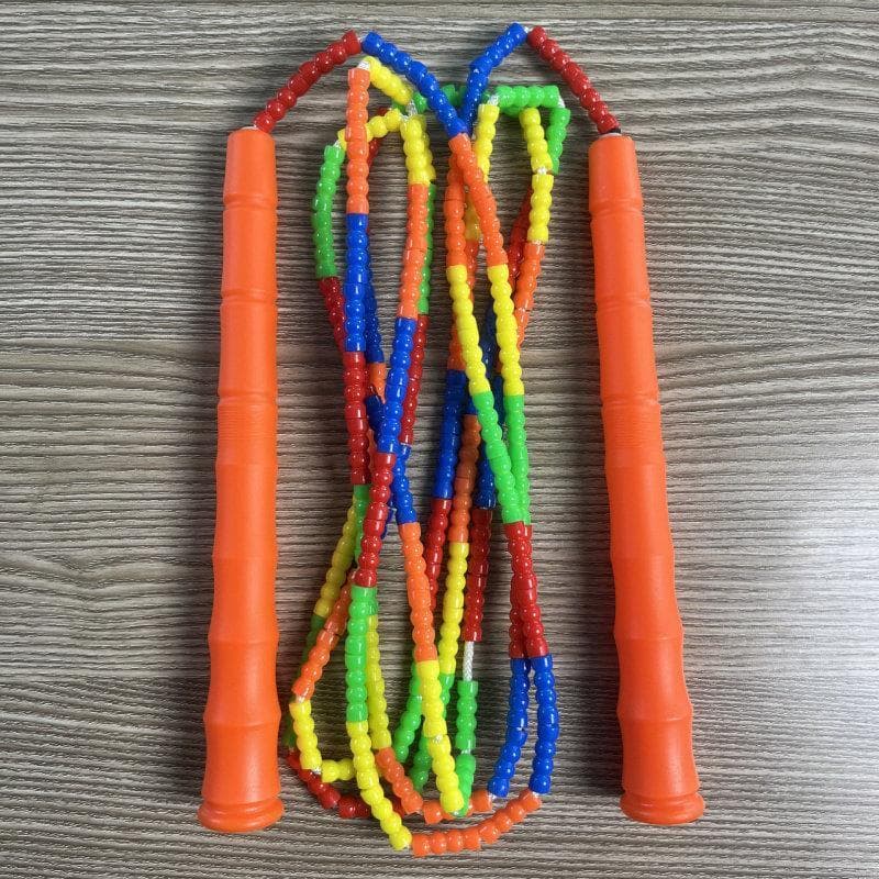 Corda de pular de bambu mesmo estilo padrão esportivo infantil corda de pular competição contas macias corda de pular de