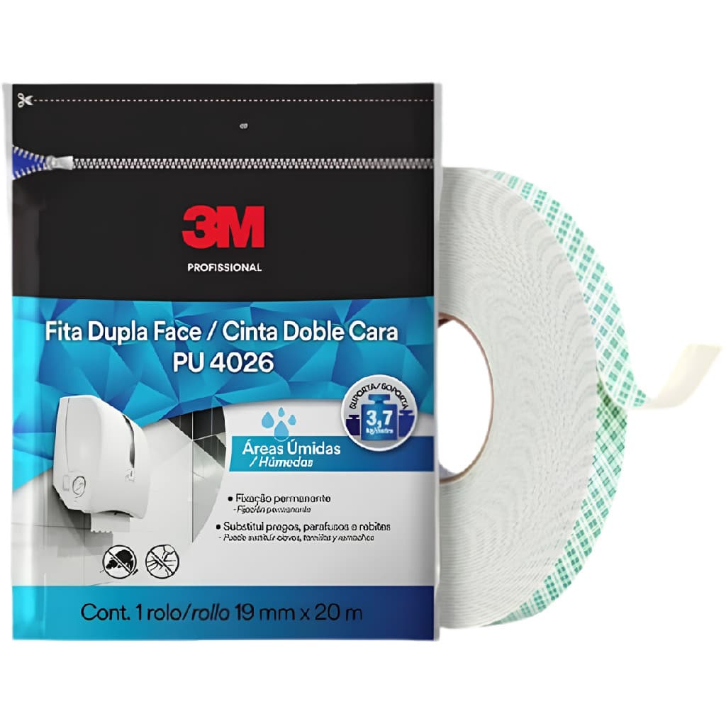 Fita Dupla Face Espuma 19mm X 20m 3M VHB