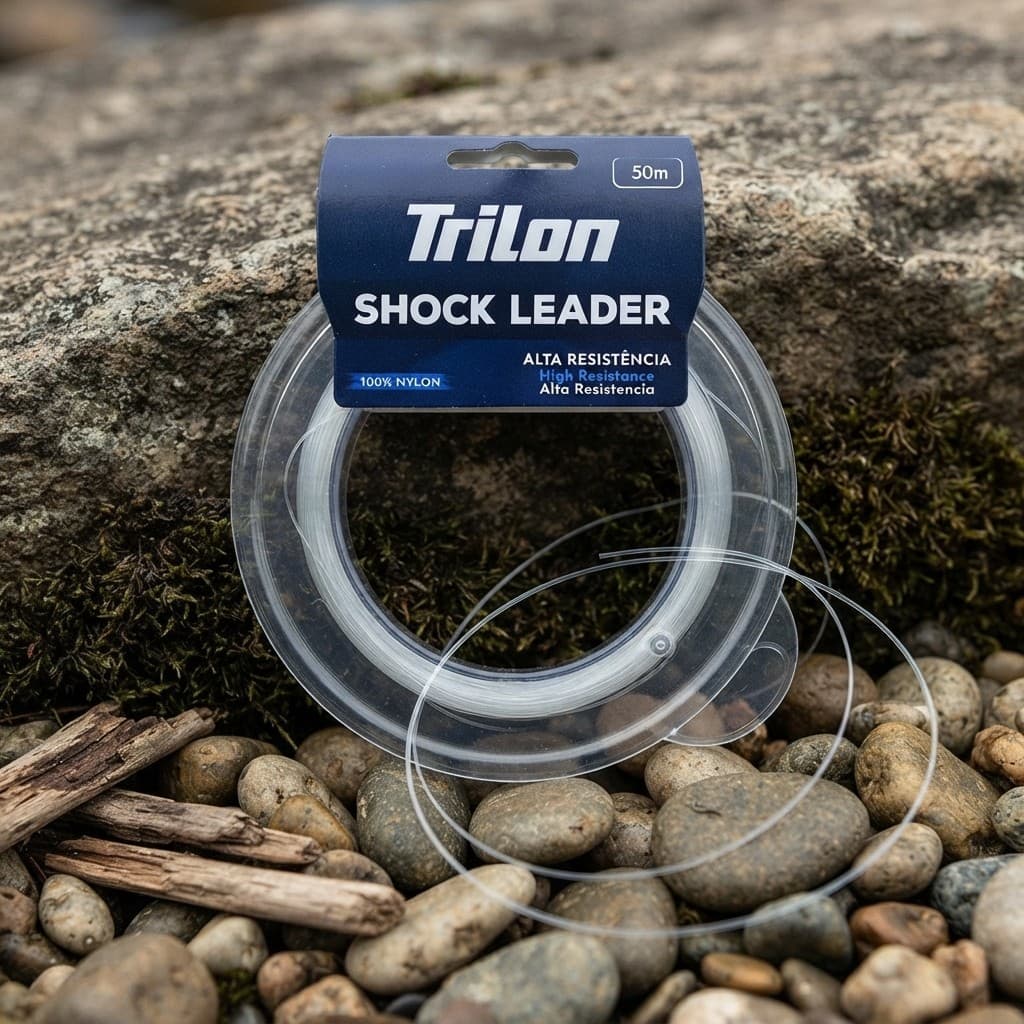 Linha de Pesca Trilon Shock Leader Branca 0,30 0,35 0,40 0,50 mm – Alta Resistência e Abrasão
