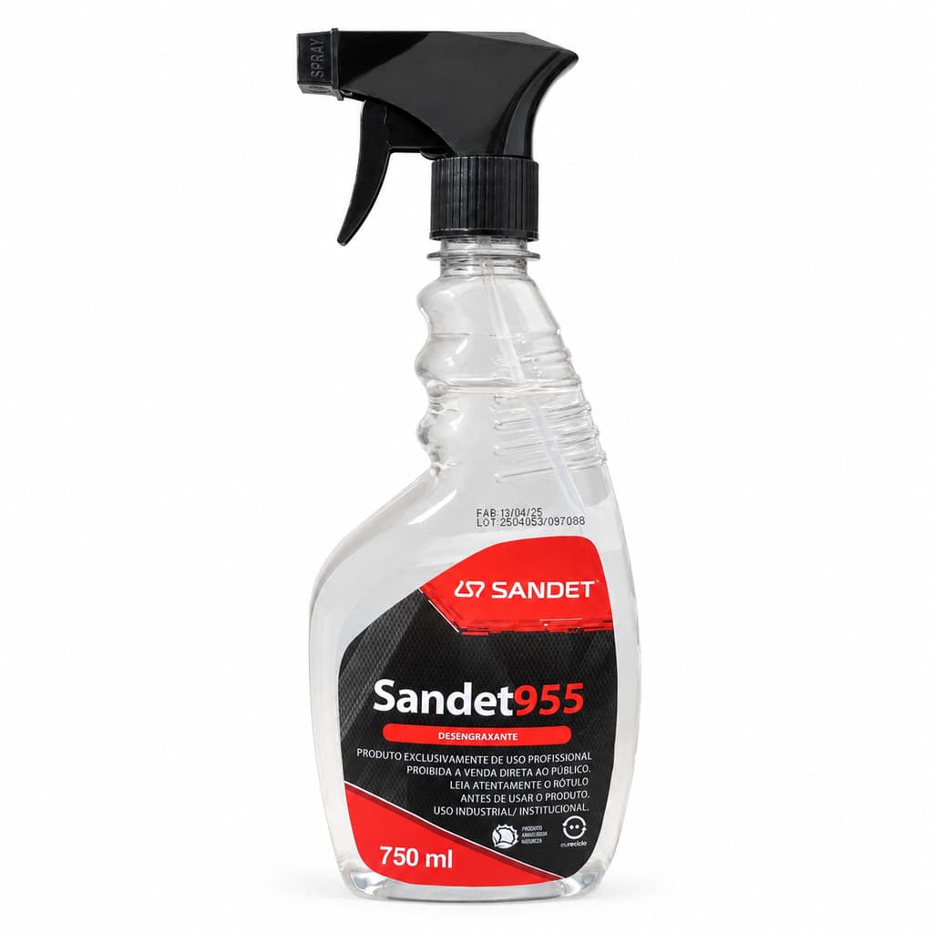 Sandet Desengraxante 955 750 ml para Limpeza Pesada de Componentes Automotivos e Industriais com Borrifador