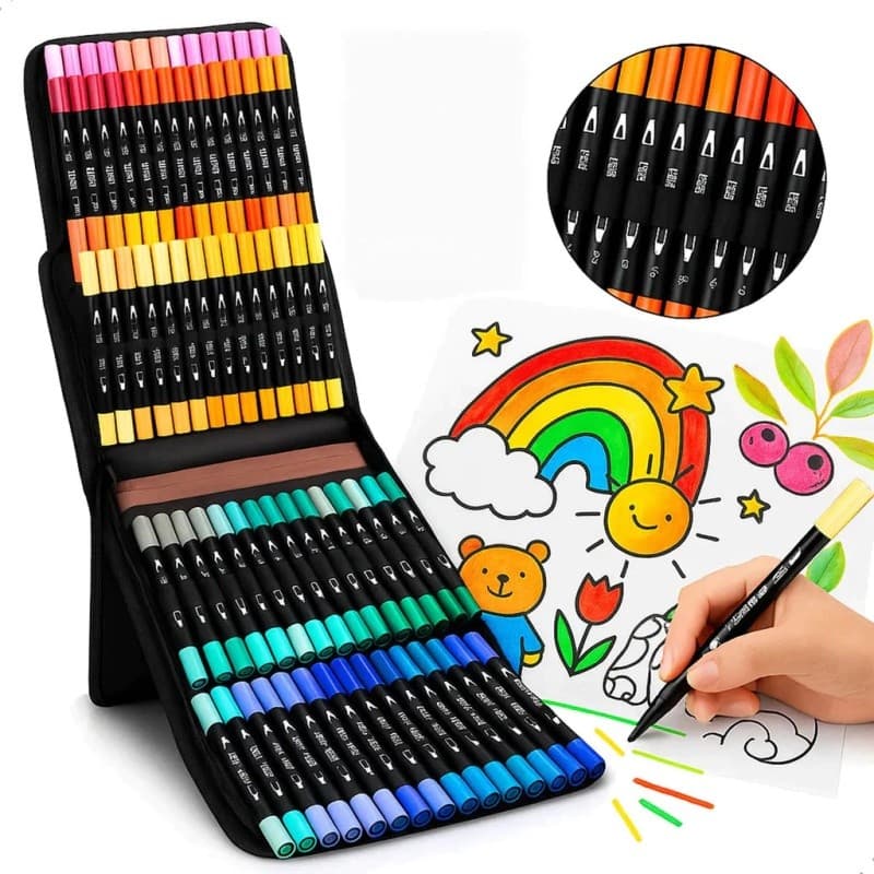 Conjunto de marcadores aquarela de 100/120/148/168 cores