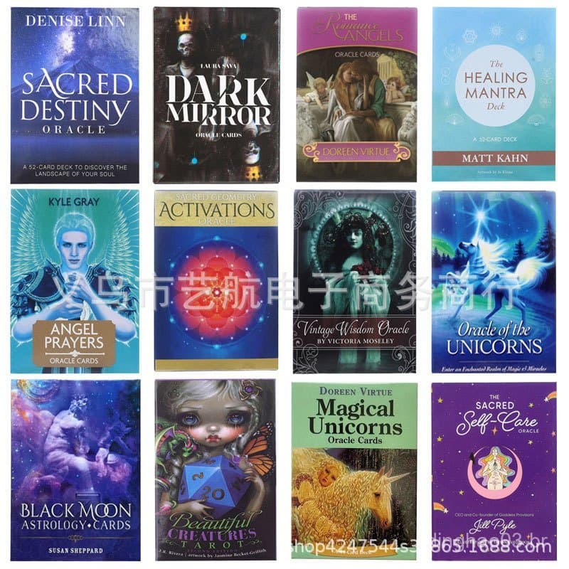 400 Cartas de Tarot Versão em Inglês Jogo de Tabuleiro Cartas de Oráculo Jogo de Cartas---7.21