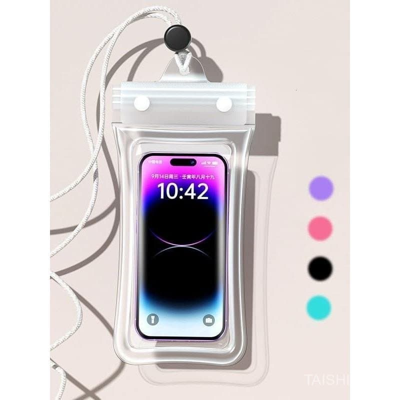 Bolsa à prova d'água para celular, bolsa flutuante à prova d'água com tela sensível ao toque, capa universal à prova d'á