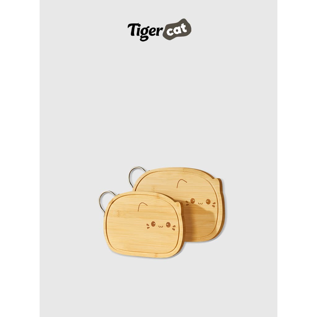 TIGERCAT Dupla Face Dos Desenhos Animados Domésticos Tábua de Corte de Madeira Maciça Tábua de Corte de Bambu Suplemento