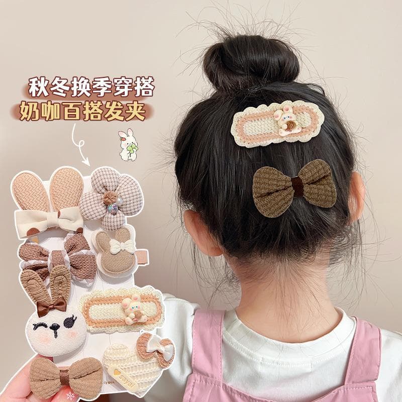 Leite café cor crianças malha grampo de cabelo lado quebrado grampo de cabelo do bebê Hairpin menina acessórios para o c