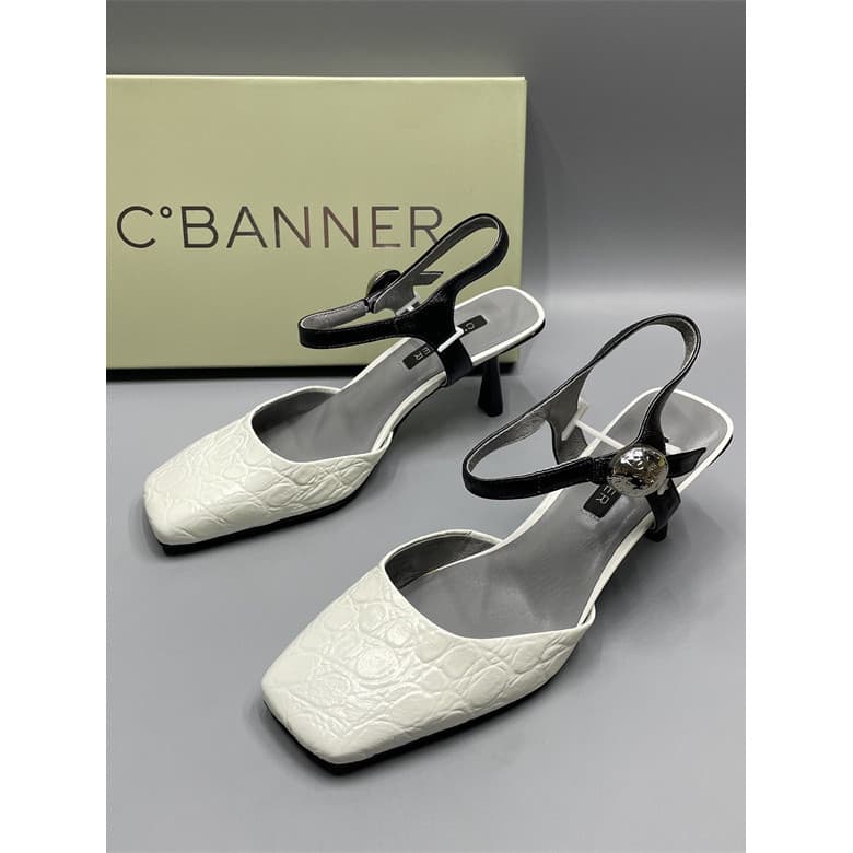 C.BANNER Mil Cem Graus Sandálias De Couro Genuíno Mulheres Primavera Verão Novo Estilo Moda Estilo Fada Stiletto Francês