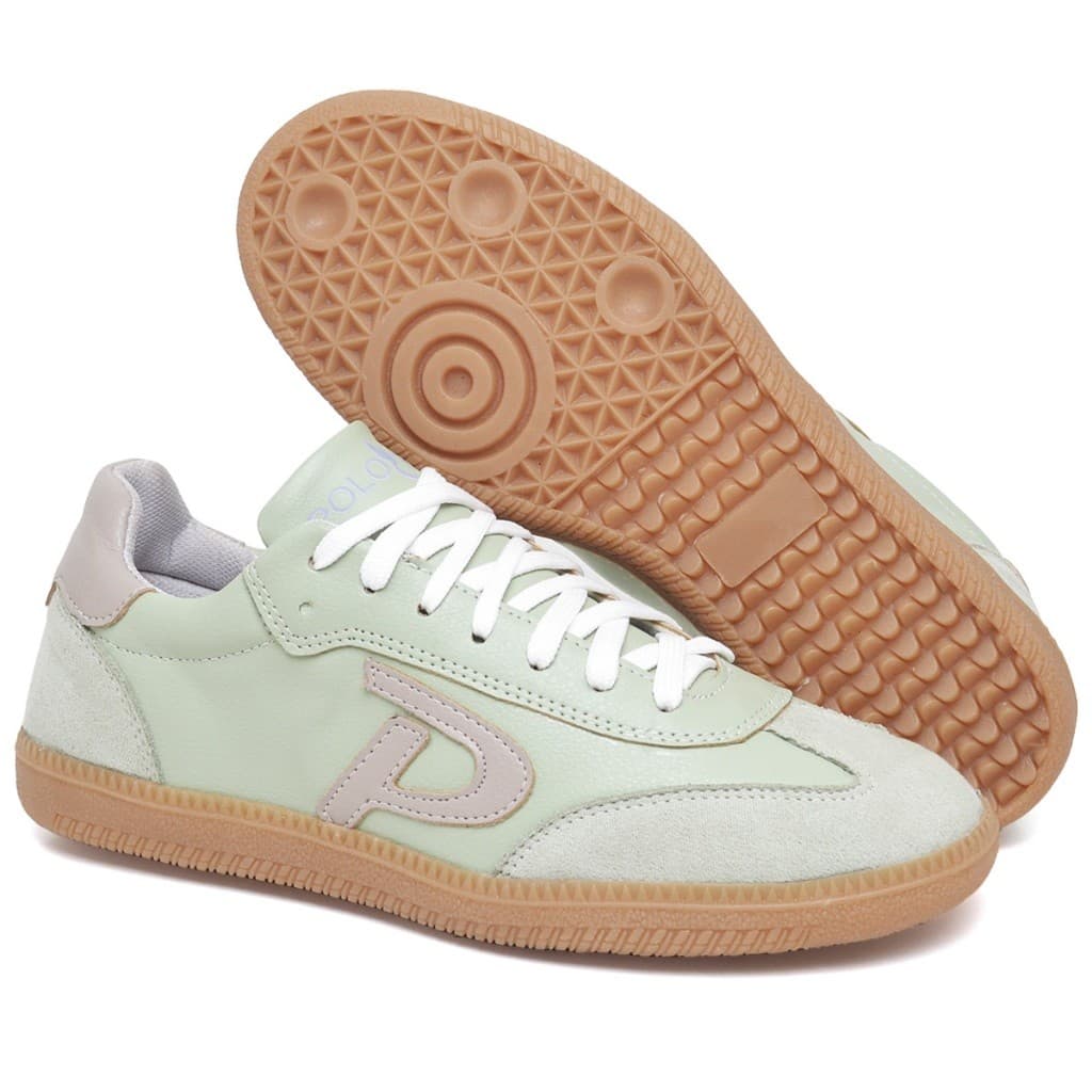 Tênis Feminino Sola Baixa Verde Estiloso e Confortável