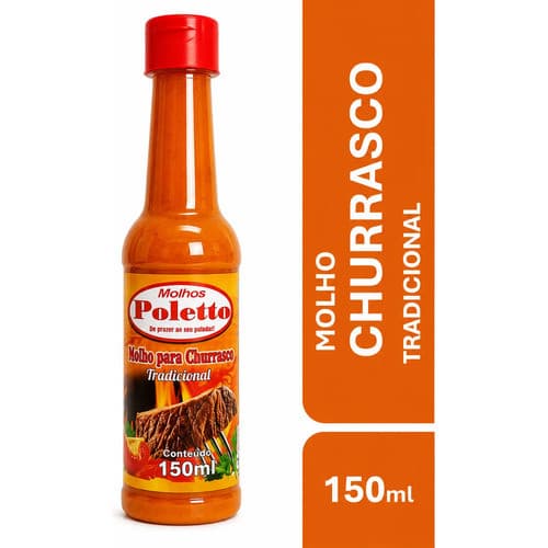 Molho De Churrasco Tradicional Top Gourmet Poletto - 150ml