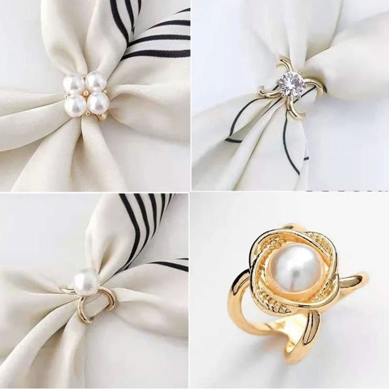 Lenço de seda fivela High-End Universal combinando cachecol fivela camisa Streamer multifuncional fivela decorativa atad