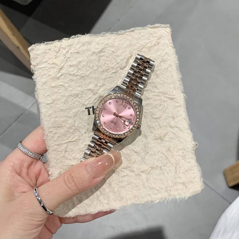 relogio feminino luxo relogio feminino 2026 novo estilo relógio feminino banda de aço relógio de pulso relógio de quartz