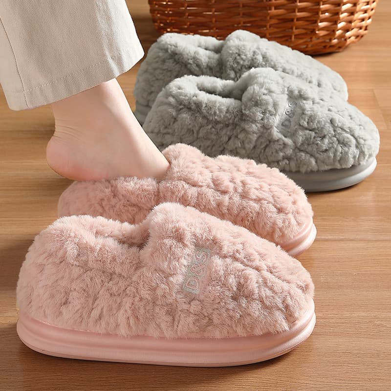 Chinelos de algodão feminino inverno ao ar livre Wear 2023 novo estilo interior casa salto Anti-deslizamento de sola gro