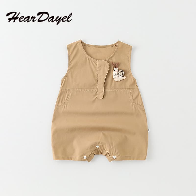 Bebê roupas de bebê verão colete bebê recém-nascido verão sem mangas puro algodão macacão bebê verão macacão