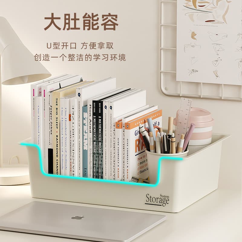 Caixa de armazenamento de livros móveis, alta permeabilidade, estudo Visual, livro didático, organização, ferramenta úti