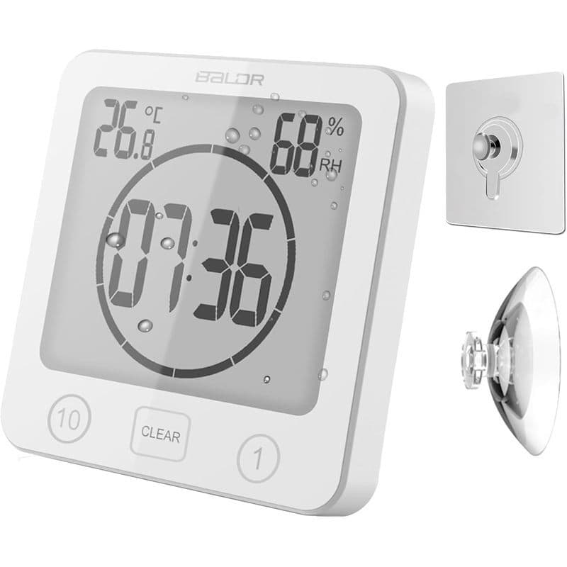 Relógio De Parede À Prova D'água Com Temporizador Digital , De Contagem Regressiva De Cozinha , Chuveiro Umidade De Temp