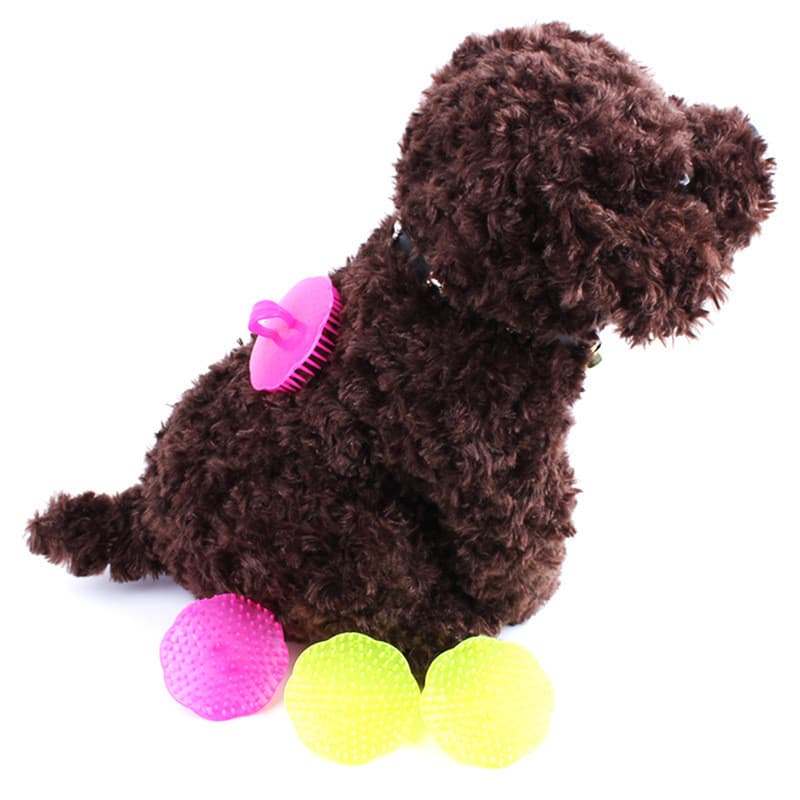 Escova de banho em formato de flor para animais de estimação Escova de massagem para animais de estimação Escova de banh
