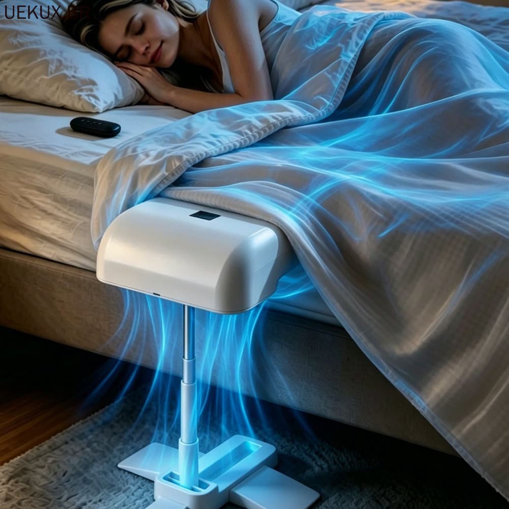 Ventilador De Circulação De Ar Sob A Manta Com Controle Remoto O Sistema De Resfriamento Da Cama Folha Para Noite De Ver