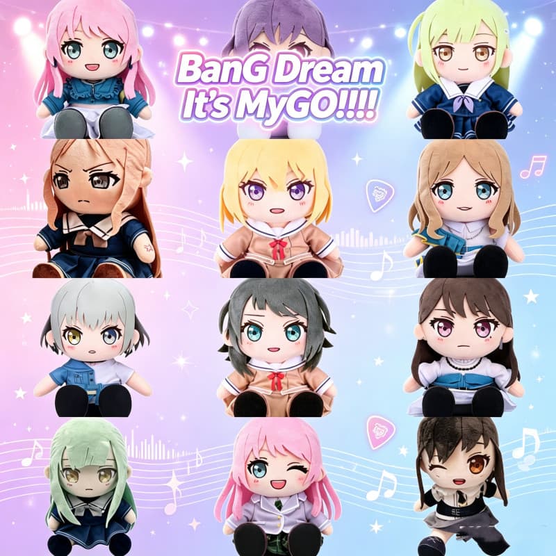 20cm BanG Dream It's MyGO!!!! Boneca de Algodão de Pelúcia, Anon Chihaya, Tomori Takamatsu, Soyo Nagasaki, Rana Kaname,