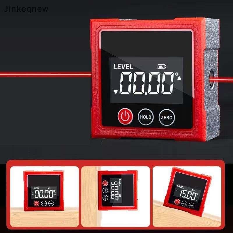 JNBR 360 ° Localizador De Ângulo Digital Magnético Transferidor A Laser Tipo C Medidor LCD Recarregável JIN