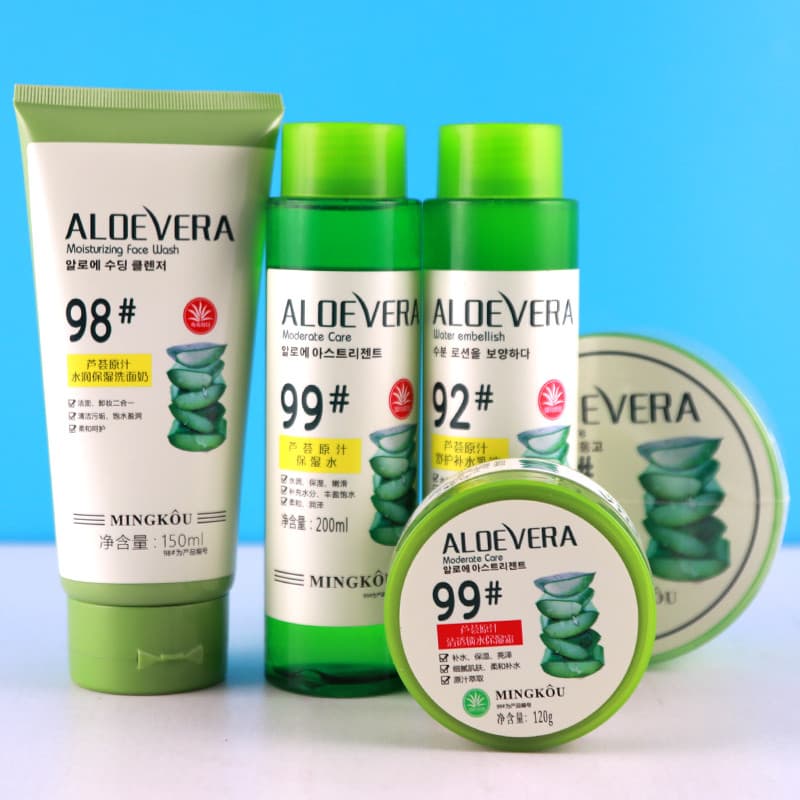 Famoso Coco Aloe Vera suco conjunto de produtos de cuidados com a pele hidratante antioxidante desbotamento controle de
