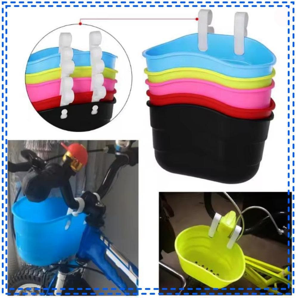 Cesta Traseira De Bicicleta Infantil , De Guidão Frontal De Plástico Sem Instalação , Com Ganchos Bicicletas