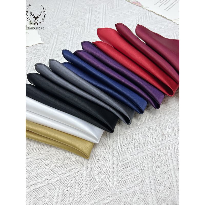 Terno masculino de cor sólida bolso quadrado pequeno quadrado Formal terno lenço de negócios terno lenço de peito lenço