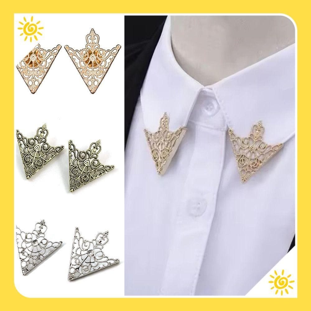 Alfinete De Colarinho De Camisa Triangular  , Broche De Gola Oca Decorado , Requintado