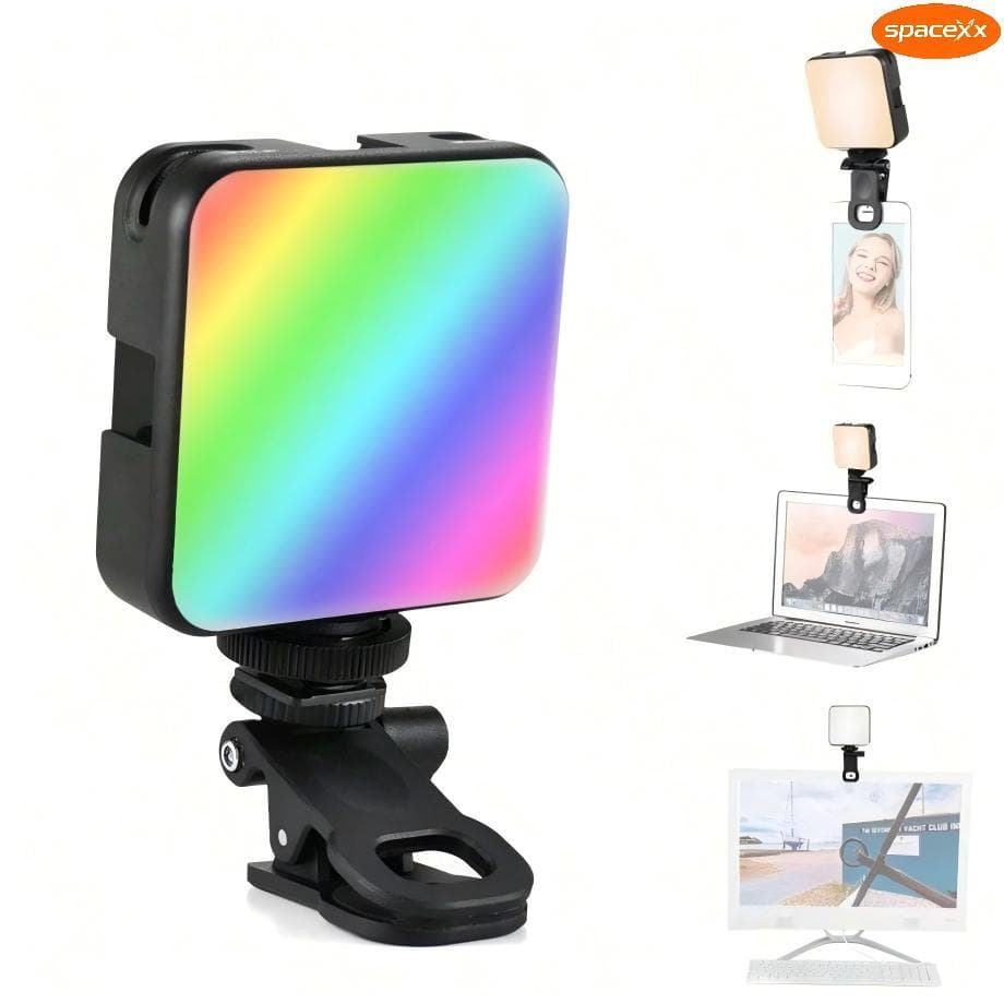 Iluminação Fotográfica Noturna De Preenchimento Mini LED Luz De Vídeo De Lâmpada Portátil Fotografia-Spacexx