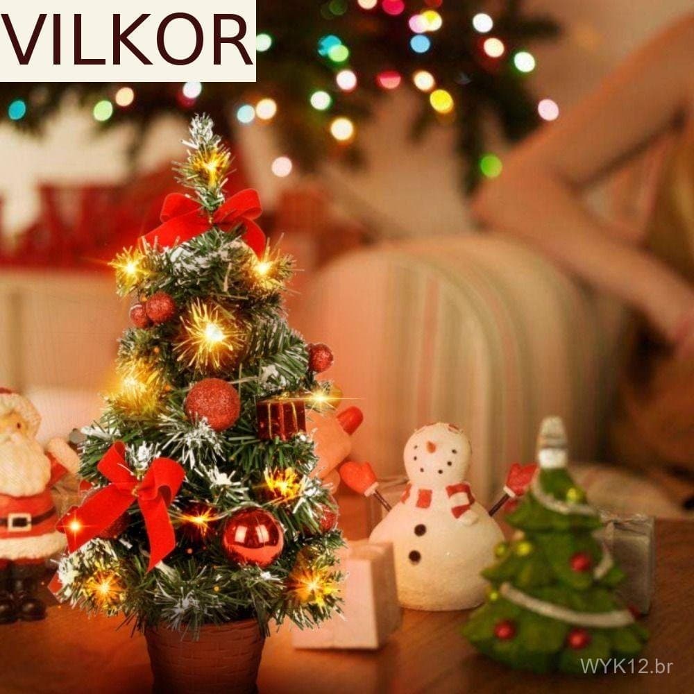 VILKOR Mini Árvore de Natal, Artigos para Festas, Decoração para Sala de Estar, Casa, Interior, Ano Novo
