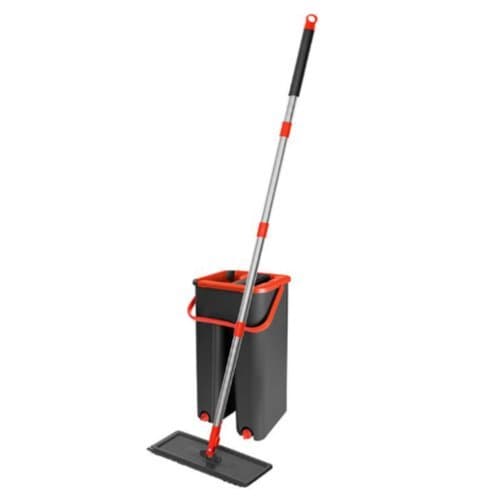 Mop Plano Rodo Mop Giratorio Balde Spin Uso Residencial Refil Microfibra
