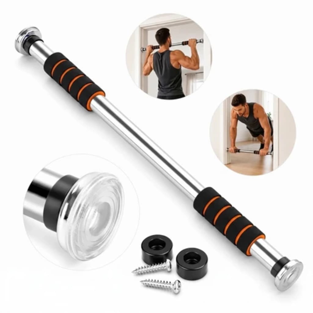 Barra Exercícios Porta Ajustável Regulável Até 60 a 100 Crossfit Calistenia Fitness Força