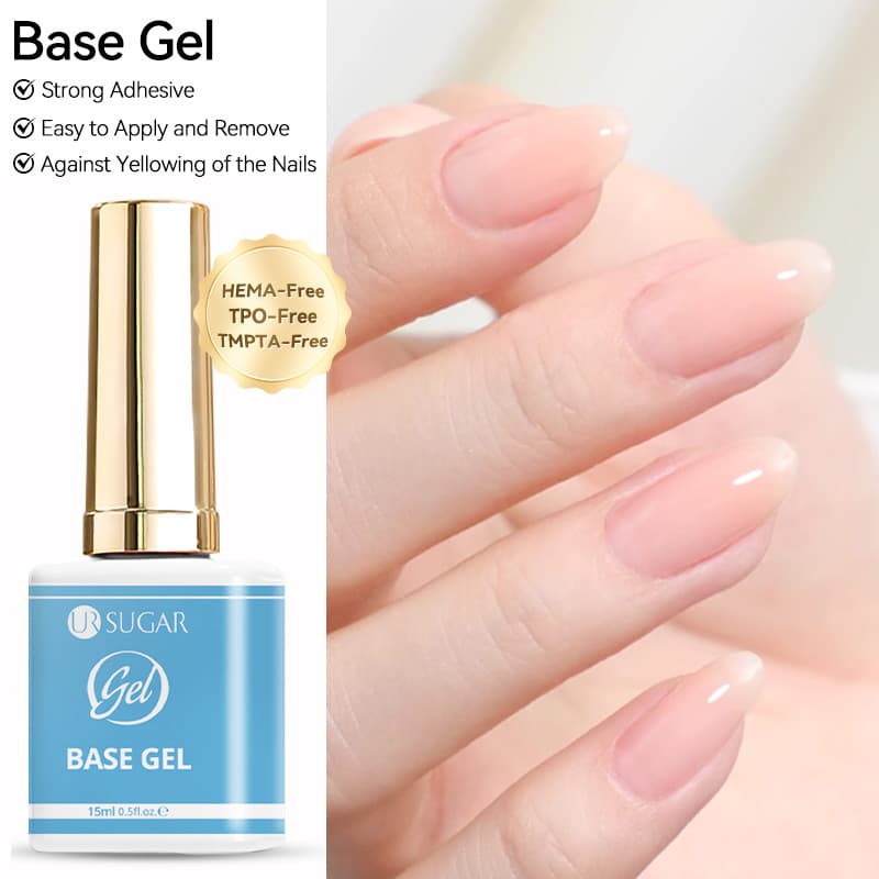 UR SUGAR Base Coat Gel + Top Coat 15ml - Para Unhas Acabamento Brilho Secagem LED UV