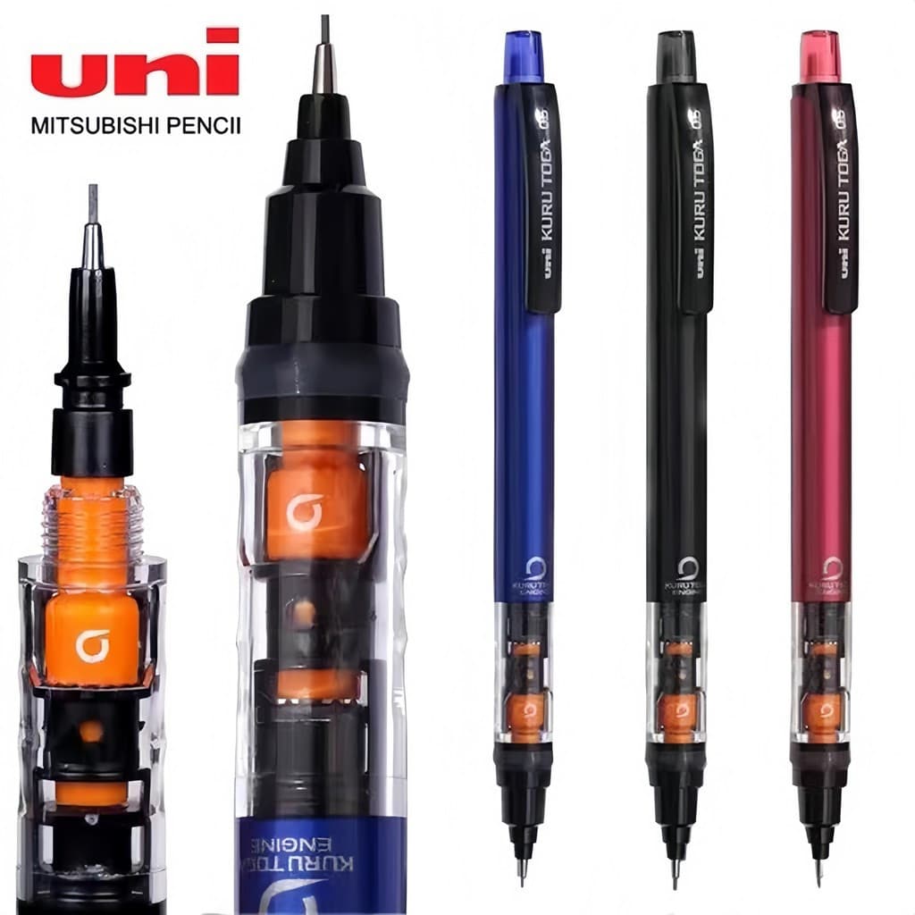 1 Pçs Lápis Mecânico Uni Kurutoga M5-452 0.5mm Tubo Slide Móvel Escrita Suave