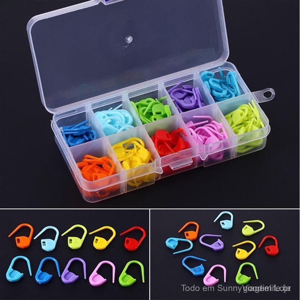 BEBETTFORM 100/120PCS kits De Ganchos De Crochê DIY Marcadores De Pontos De Travamento A Quente Ferramentas De Costura