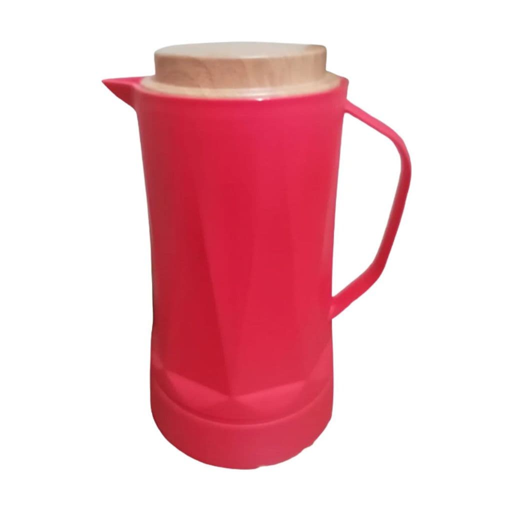 Garrafa Térmica Inox Diamond 1L - Cor Vermelho Moderna