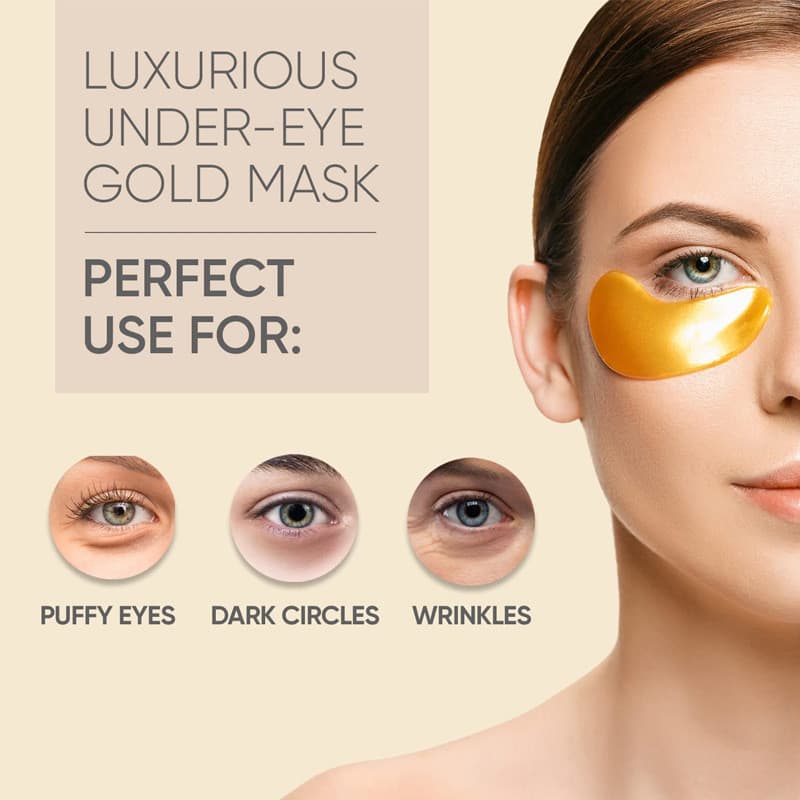 Kit 10 Máscaras de Colágeno para Olhos Hidratação Profunda para Pele Anti-Olheiras