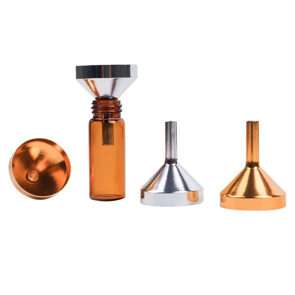 Conjunto De Mini Funil De Aço Inoxidável , 5 Peças Com Filtro Removível , Boca Larga , Óleo De Cozinha , Ferramenta De E