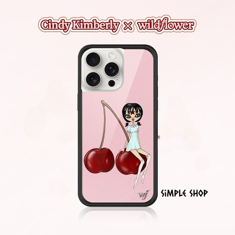 Cindy Kimberly x Wildflower Phone Case Para IPhone17Air 17 16 15 14 13 12 Pro Max Plus Soft Side Silicone Anti Drop Fash