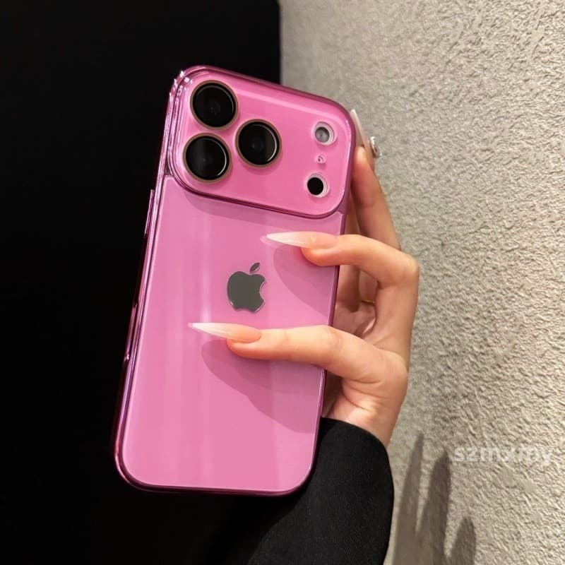 Capa De Telefone De Vidro Temperado Com Janela Grande Para IPhone 17 Air 16 15 14 13 12 11 Pro Max 17pro Luxo Galvanizad