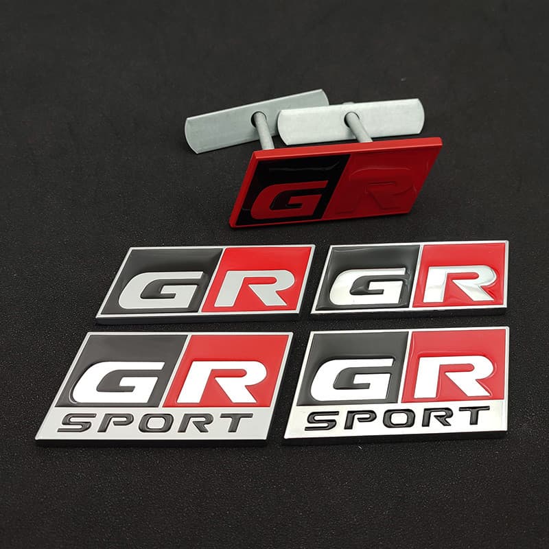 GS 3d Metal Logo GR Sport Emblema Decalque Do Porta-Malas Carro Da Grade Dianteira Acessórios Adesivos Esportivos